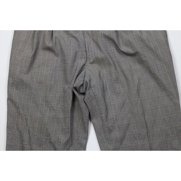 Vtg 90s Ralph Lauren Mens 42x30 Distressed Rayon Gabardine Wide Leg Chino Pants - Picture 3 of 16